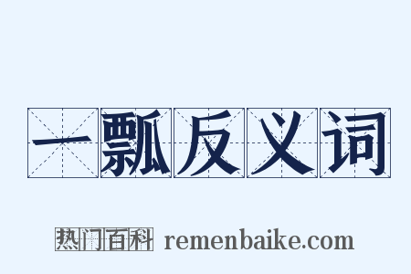 一瓢反义词是什么意思的图片